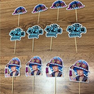Isha arcane birthday Party Cupcake Toppers